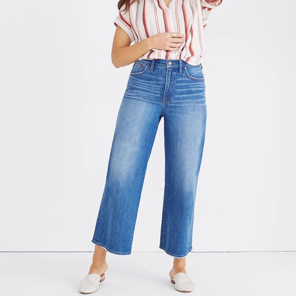 Madewell Wide Leg Crop Jeans Sz 28